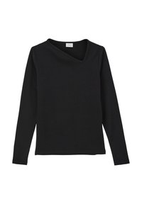 s.Oliver MIT ASYMMETRISCHEM AUSSCHNITT - Longsleeve - schwarz