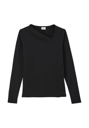 s.Oliver MIT ASYMMETRISCHEM AUSSCHNITT - Long sleeved top - schwarz