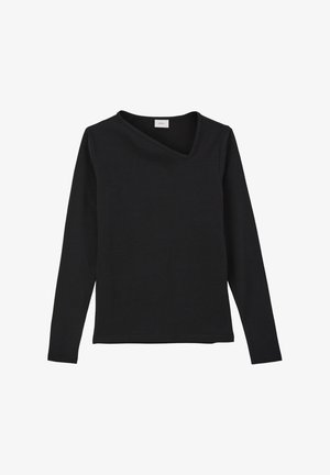 s.Oliver MIT ASYMMETRISCHEM AUSSCHNITT - Long sleeved top - schwarz