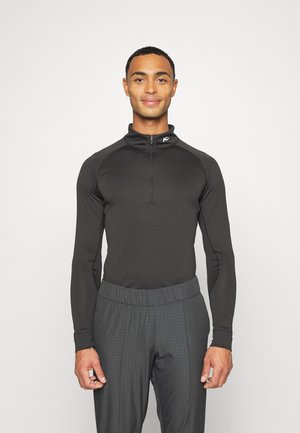 MEN KEANO HALF ZIP - Sweater - black melange