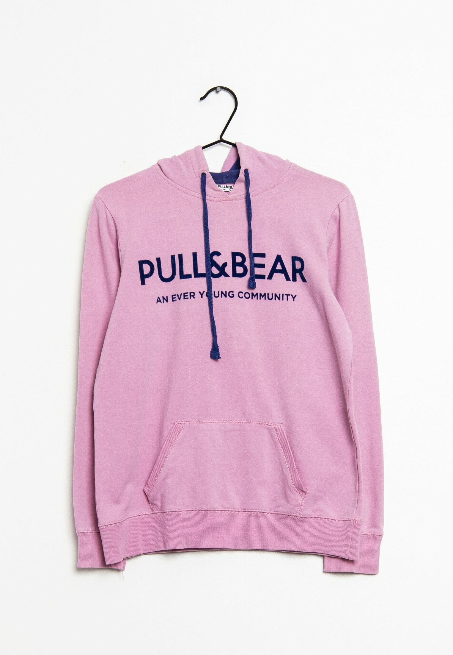 Crew Neck Pull And Bear Sweater Hoodie Blue Oversized Pull Bear