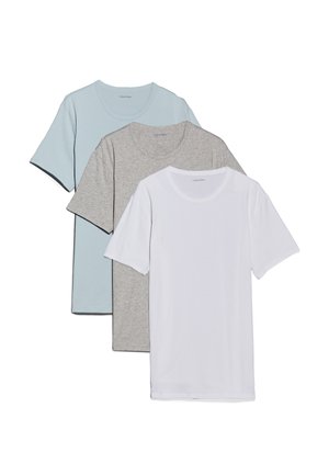 Calvin Klein Underwear TEES 3 PACK - Undershirt - white/grey heather/sterling blue