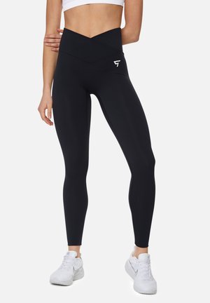 SQUATPROOF CROSSED WAISTBAND SPORT - Leggings - black
