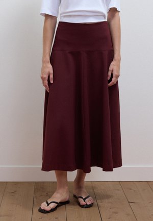 Les Copains, SKIRT WITH HIGH WAISTBAND AND REGULAR WAIST - Gonna a campana - wine purple