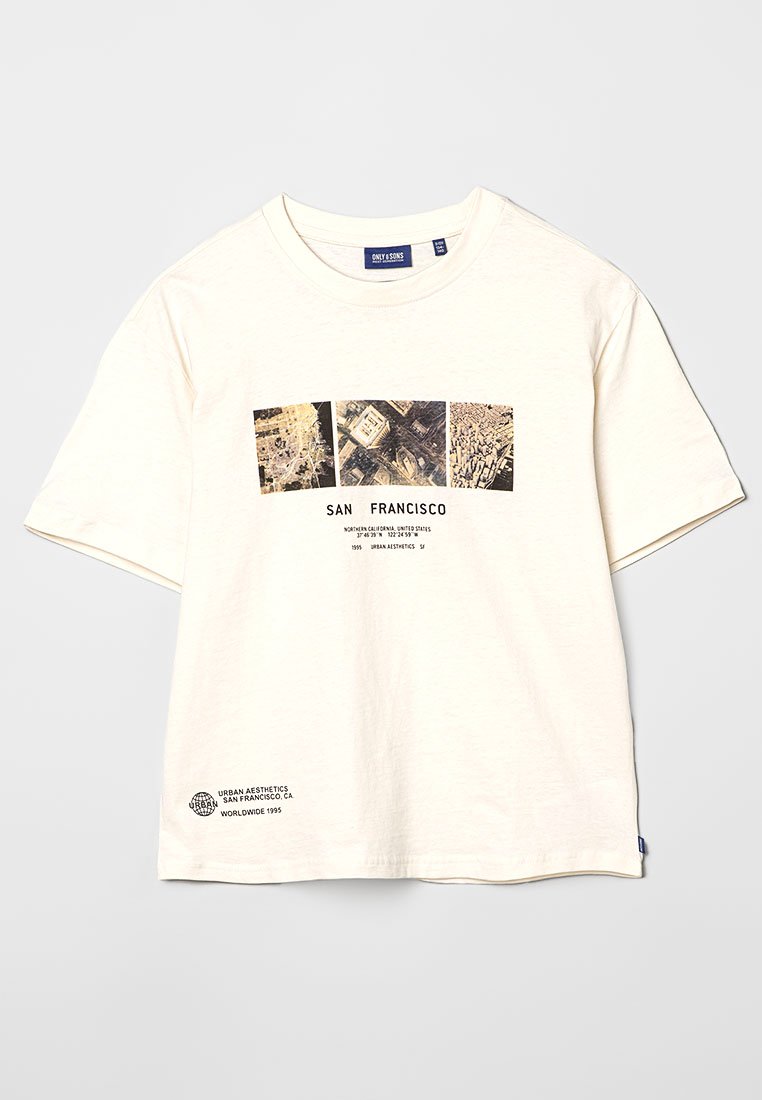 ONLY & SONS junior T-shirt print crème ONLY & SONS junior T-shirt print crème