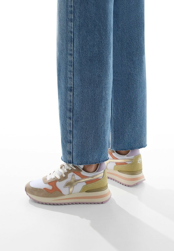 YAK - Sneaker low - weiß orange