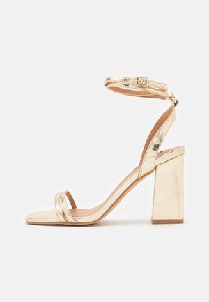 ONLY SHOES Sandály na vysokém podpatku - gold-coloured