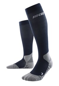 CEP LIGHT MERINO HIKING COMPRESSION SOCKS KNEE-HIGH MEN - MADE IN GERMANY - Kniekousen - blue