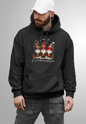 MoonWorks FROHE WEIHNACHTEN WICHTEL WEIHNACHTS - MOONWORKS - Kapuzenpullover - schwarz