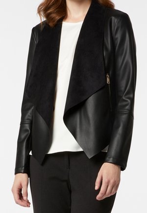 Imitatieleren jas - black