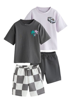 Next REGULAR FIT - SHORT SLEEVE SET 2 PACK - Pantaloni scurți - charcoal grey lilac