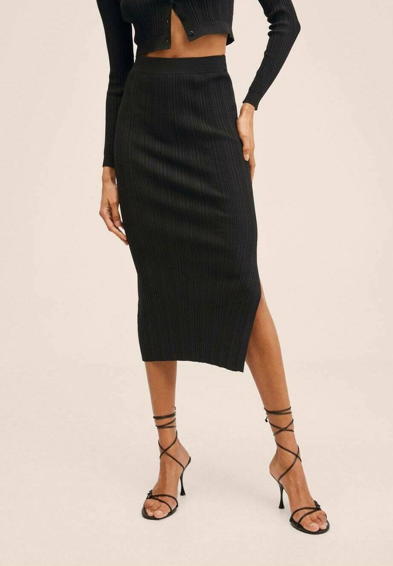 Damen Jeansröcke | Mango VILLABleistiftrockzwart/schwarz - RF56571 Damen Jeansröcke | Mango VILLABleistiftrockzwart/schwarz - RF56571