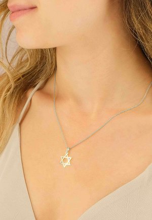 MUAU Schmuck, ANHÄNGER DAVIDSTERN , 20X12MM - Pendentif - weißgoldfarben