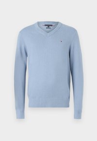PIMA V NECK - Pullover - brisk blue