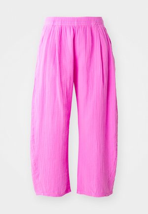GAP WIDE LEG EASY PANT GAUZE - Trousers - standout pink