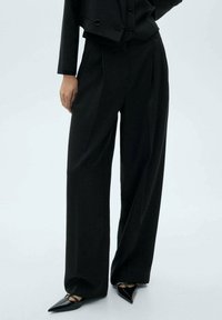 Mango SMOCK - Nohavice - black