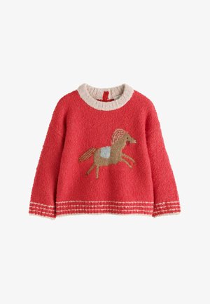 Next, REGULAR FIT - BOXY JUMPER - Flísový sveter - red horse