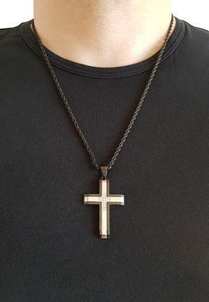 HEBE JEWELS KREUZ - Collier - schwarz/silberfarben