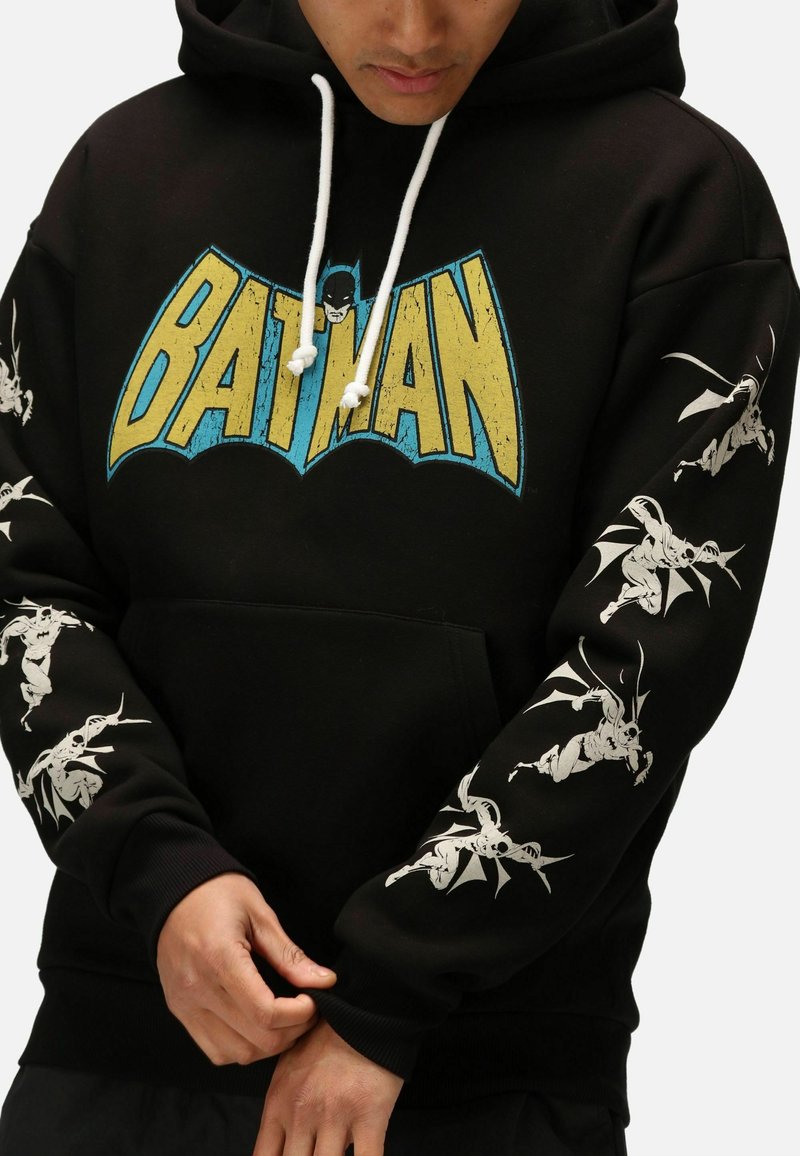Felpa Con Cappuccio Uomo Batman Signal Logo Nero - Taglia XXL, Ufficiale DC - 3