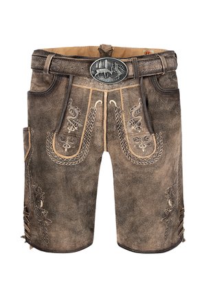Leather trousers - smoke