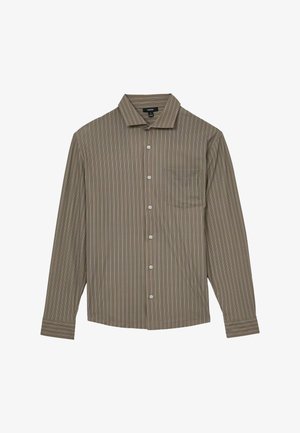 Reiss, REGULAR FIT - PEAKE STRIPE LONG-SLEEVE REGULAR-FIT SHIRT - Skjorter - taupe brown