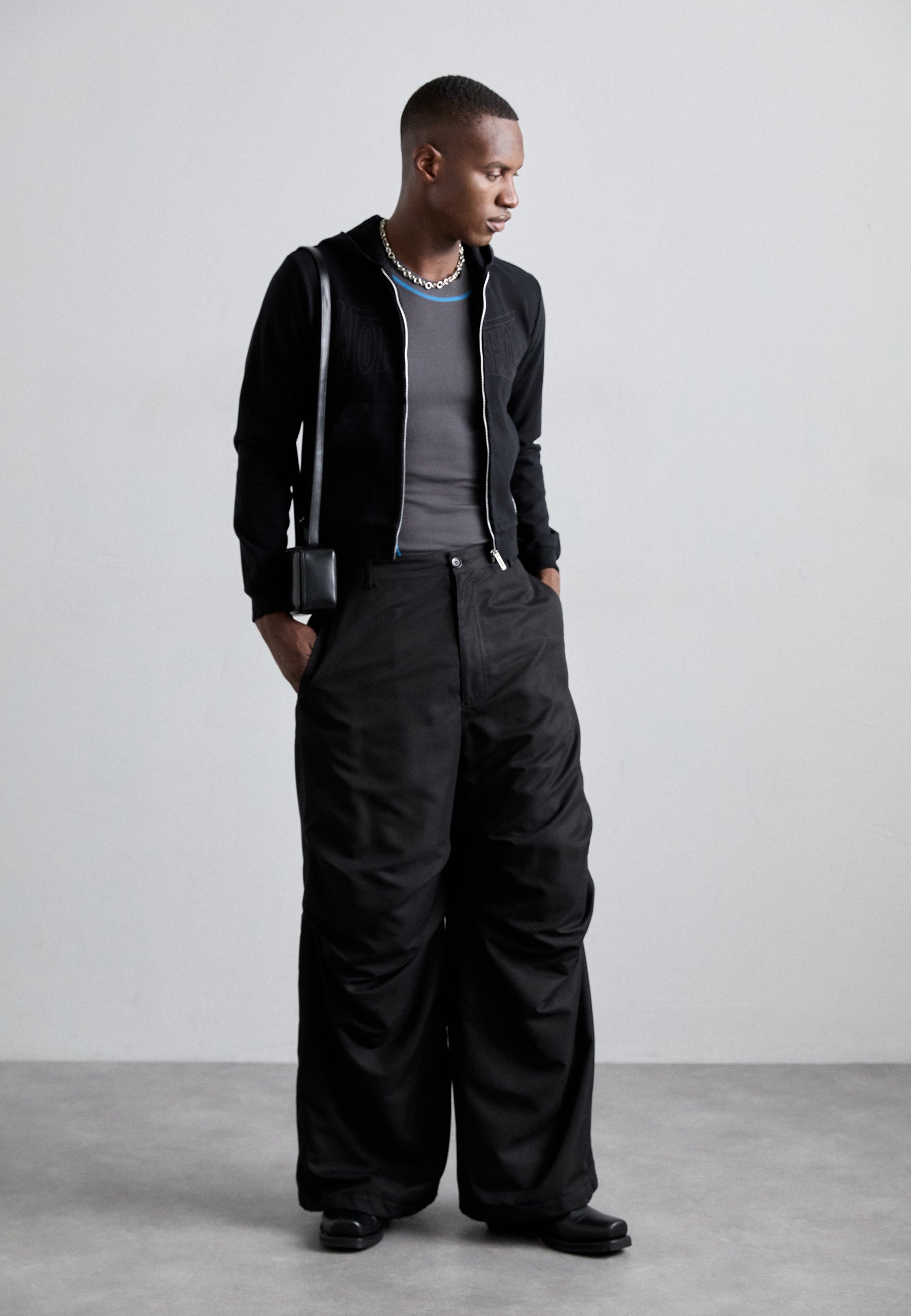 032c ''VICTOR'' TIGHT ZIP-UP HOODIE - Zip-up sweatshirt - washed