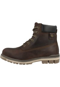 Dockers By Gerli Stivaletto Donna Marrone - 38 EU, Materiale Sintetico, Tacco Piatto E Chiusura In Poliuretano