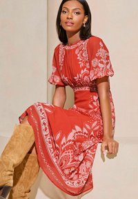 Lipsy FLUTTER SLEEVE FLORAL - REGULAR FIT - Rochie de zi - red