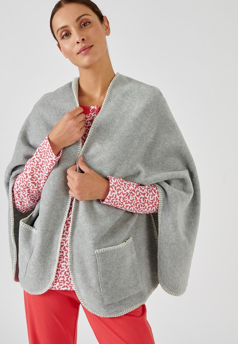 Damart Poncho - Heather Gray