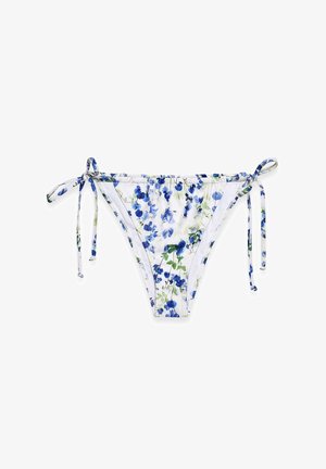 NA-KD, DRAWSTRING TIE HIGH CUT - Spodný diel bikín - blue flower print