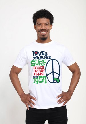 Henry Tiger, THE ENDLESS SUMMER PEACE & LOVE GRAPHIC - Print T-shirt - white