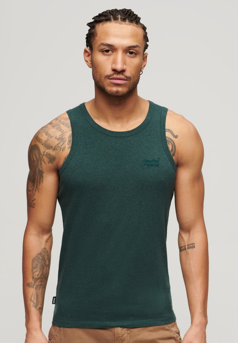 Superdry & Co ESSENTIAL LOGO - Top - buck green marl