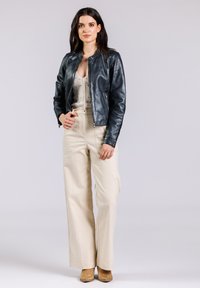 Freaky Nation Leren jas - silverblack