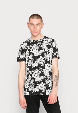 JJCOASTAL CREW NECK - Printtipaita - black