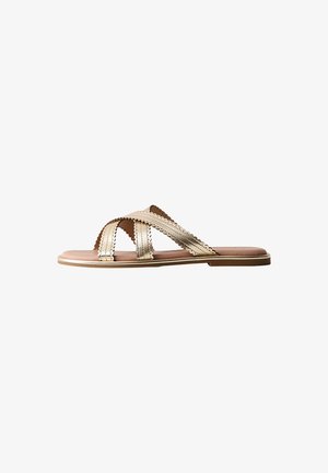 New Look Wide Fit, WIDE FIT SCALLOPED FLAT MULES - Sandali - gold