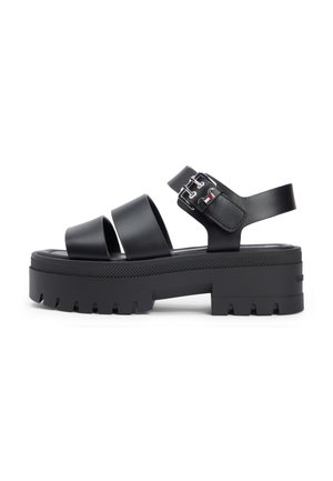 STRAPS LEATHER MAX SANDAL - Πλατφόρμες σανδάλια - black