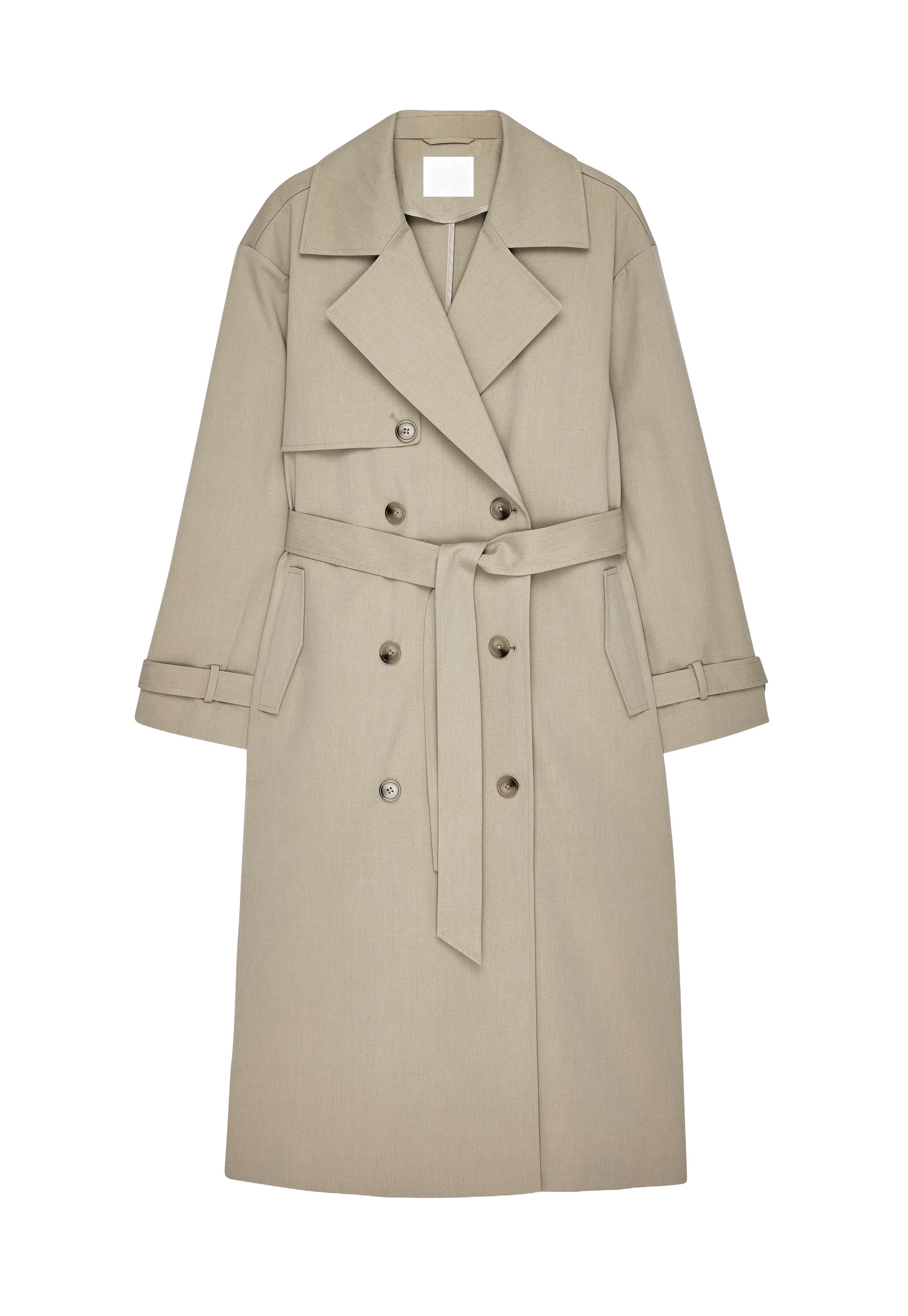 NA-KD OVERSIZED Trenchcoat beige