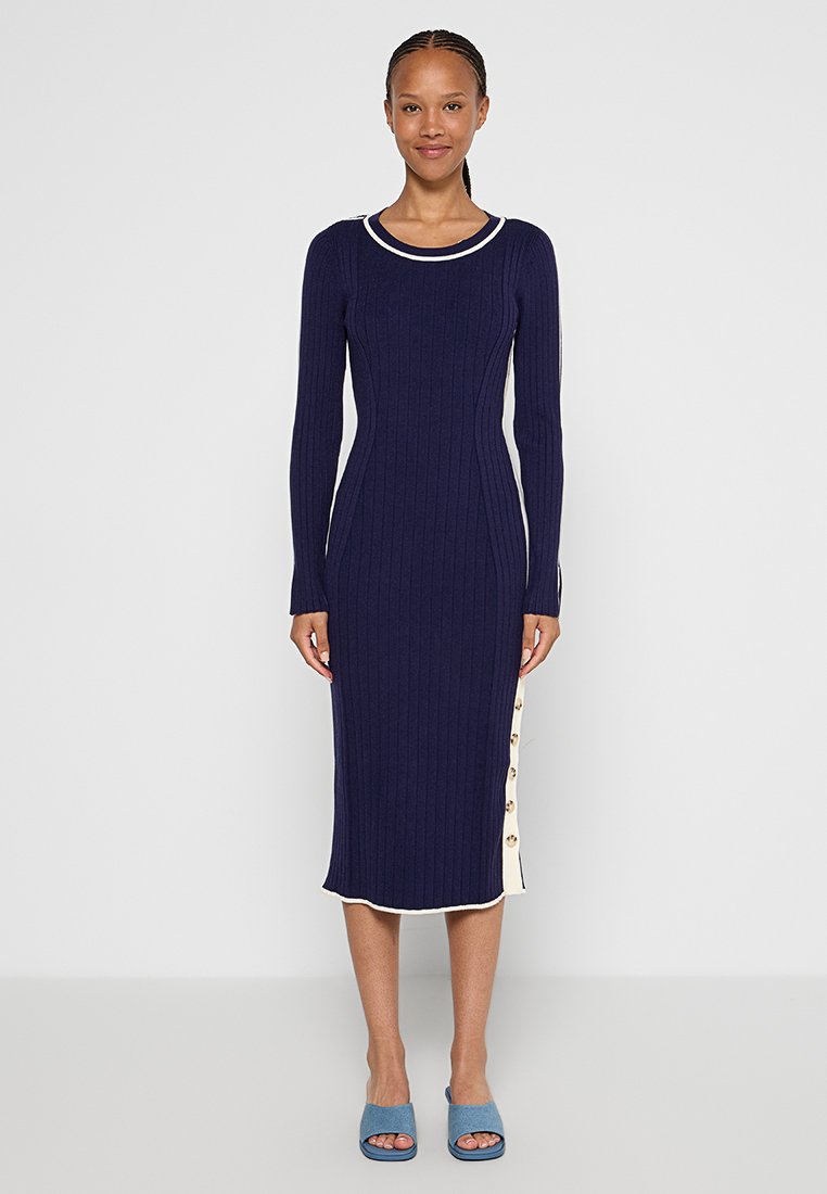 Scotch & Soda Gebreide jurk donkerblauw