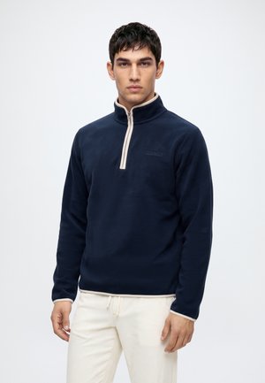 Jack & Jones, JORFREDERIKSBERG FLEECE QUARTER ZIP HN - Поларен пуловер - sky captain