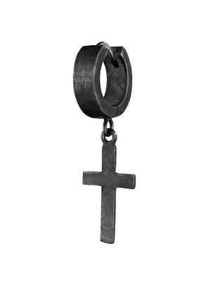 CROSS HOOP - Einzelner Ohrring - schwarz