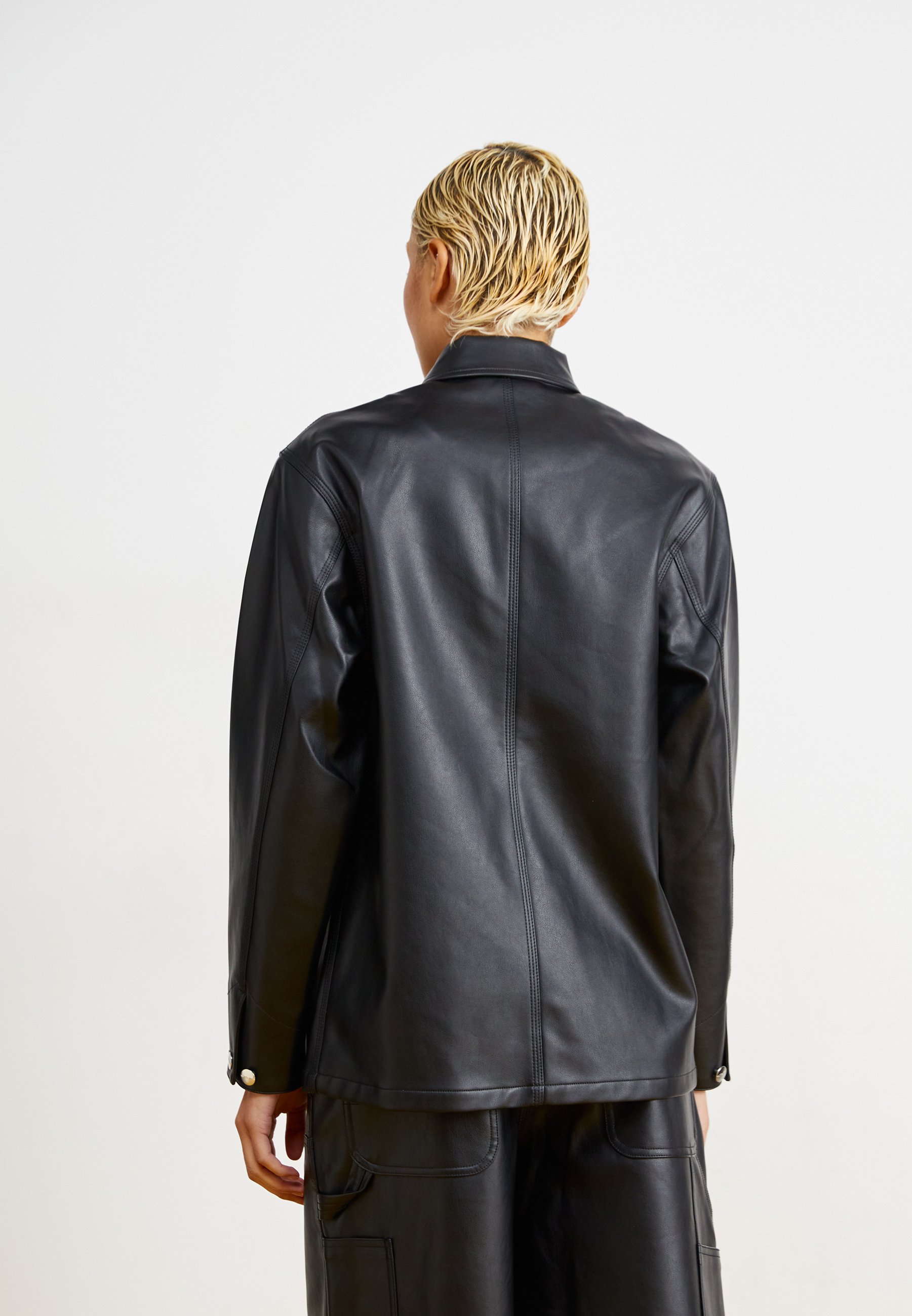 Carhartt WIP MICHIGAN JACKET - Faux leather jacket - black
