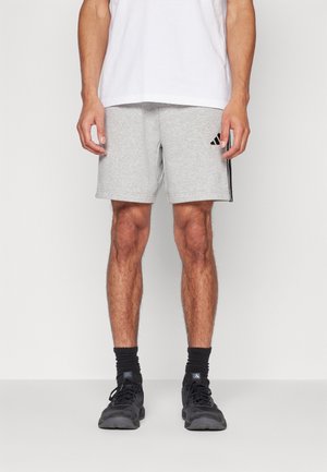 adidas Sportswear ESSENTIAL THREE STRIPES SHORT - Sportiniai šortai - medium grey heather/black
