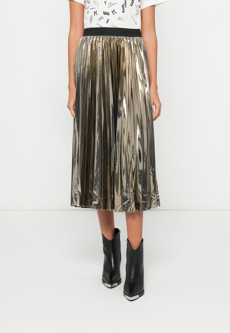 Karl Lagerfeld Plooirok goudkleurig