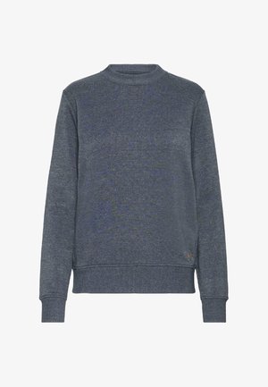 Halline hall pullover särg, millel on ümmargune kaelus, soonikkoes mansetid ja äär. Ühel küljel on väike nahast aktsent. Sile tekstuur.