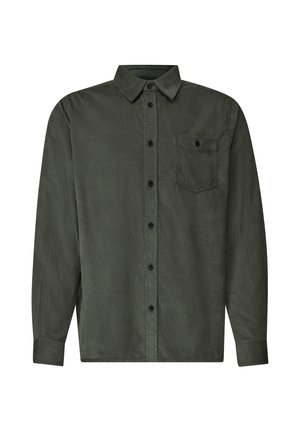 Street One MEN, PLAIN LONG-SLEEVED CORDUROY SHIRT - Camicia - light moss green