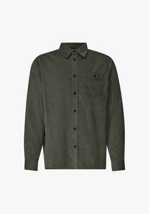 Street One MEN, PLAIN LONG-SLEEVED CORDUROY SHIRT - Camisa - light moss green