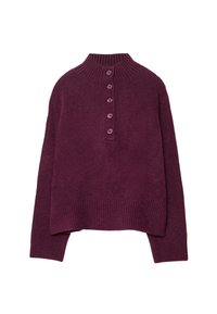 WITH BUTTONS - Maglione - dark red