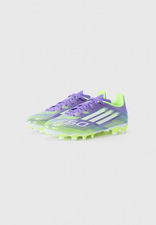 Adidas F50 League Low top Kids' Soccer Shoes Purple/White/Bright Lemon Kids' — foto 2