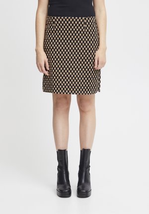 KATE - Pencil skirt - doeskin checks aop