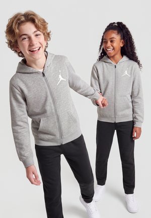 Jordan, JUMPMAN HOODIE - Felpa con zip - grey heather